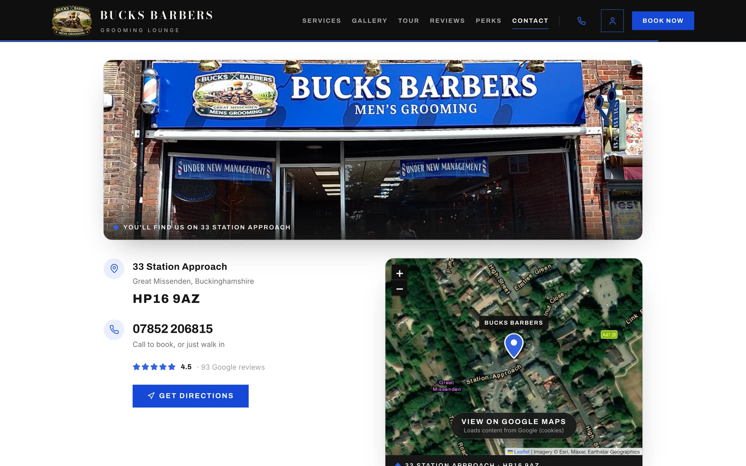 Find us: the shopfront, the address, the phone number and a map