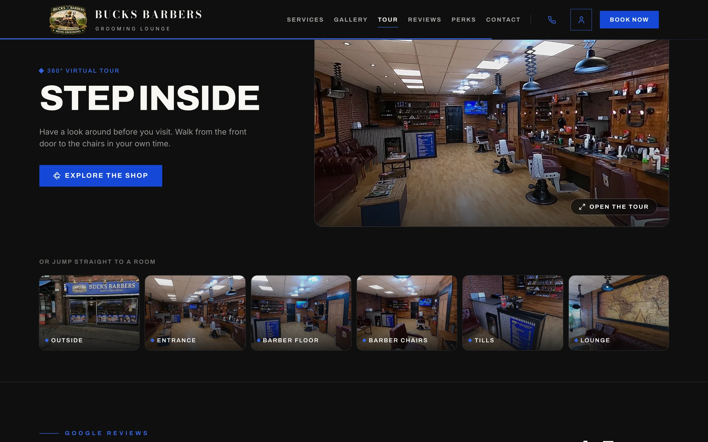 Step inside: the 360° tour, with six rooms to jump straight to